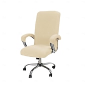 abordables Funda de silla-Fundas para sillas de oficina, funda elástica resistente al agua para silla de computadora con cremallera duradera, ajuste universal, silla con respaldo alto de estilo moderno y simplista