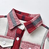 voordelige T-shirts &amp; Overhemden-Jongens 3D Ruitjes Overhemden Lange mouw Lente Herfst Modieus Basic Kinderen 4-12 jaar Revers Buiten Casual Dagelijks Normale pasvorm