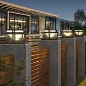 baratos luzes de parede ao ar livre-luz de parede externa led branco quente 35/42 cm 1 luz estilo chinês luzes de coluna à prova d&#039;água luzes de poste de pátio e27 lâmpada de poste de acrílico transparente 110-240v