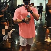 economico T-shirt e Canottiere da Corsa-Per uomo Maglia da palestra Camicia da allenamento T-shirt da corsa Manica corta Superiore Sportivo Athleisure Autunno Cotone Traspirante Morbido Effetto sauna Pallacanestro Jogging Addestramento