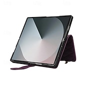 Недорогие Чехлы для Samsung-телефон Кейс для Назначение SSamsung Galaxy Z-сгиб 6 Z Fold 5 Z Fold 4 Z Fold 3 Кошелек для карт со стендом Магнитный Молния Ретро ТПУ Кожа PU