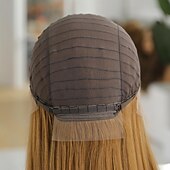 economico Parrucche lace sintetiche-Parrucca in pizzo sintetico Liscio Stile 24 pollice Marrone Parte di mezzo 13x6 Pizzo Frontale Parrucca Per donna Parrucca Marrone chiaro