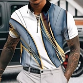 Miesten Geometrinen Vetoketjulliset poolopaidat Golfpaita Lyhythihainen Poolopaidat Kauluspaidat Business Casual Lomavaatteet Muodolliset vaatteet Festivaalivaatteet 3D-tulostus Quarter Zip Polo halpa Miesten geometrinen poolo-Miesten Geometrinen Vetoketjulliset poolopaidat Golfpaita Lyhythihainen Poolopaidat Kauluspaidat Business Casual Lomavaatteet Muodolliset vaatteet Festivaalivaatteet 3D-tulostus Quarter Zip Polo