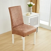 abordables Housse de chaise-Housse de chaise de salle à manger résistante à l&#039;eau pour salle à manger, cuisine, mariage, hôtel, banquet, restaurant - Housses de chaise élastiques anti-salissures, durables et faciles à nettoyer, parfaites