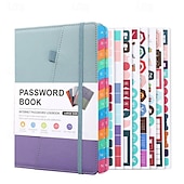 お買い得  事務用品-パスワードブック A5 レタータグ パスワードノートブック コンピュータとウェブサイトのログインパスワードオーガナイザーとマネージャー 240 ページ 内ポケット付き 8.4x5.9 インチ