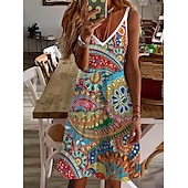 ieftine Rochii Art&amp;Design-Pentru femei Rochie Mini Rochie casual Rochie Mini Rochie de Vară Rochie de vară Stilat Sexy Casual În aer liber Vacanță Zilnic Fit regulat Gradient de culoare Fără manșon În V Negru și Alb Negru