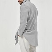 levne Pánský trenčkot-Pánské Kabát Trenčkot Denní Dovolená Podzim zima Polyester Yumuşak Svrchní oděvy Oblečení Módní Klasické Bez vzoru Kapsy Přehnutý Dvouřadé