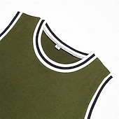 cheap Tank Tops-Men's Tank Top Vest Top Undershirt Sleeveless Shirt Sleeveless Crewneck Summer Color Block Fashion Daily Sport Vacation Sports &amp; Outdoor Going out Black Yellow Red Top Tee for Men