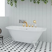 cheap Bathroom Sink Faucets-Bathroom Sink Faucet - Widespread Electroplated Widespread Two Handles Two HolesBath Taps