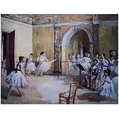 cheap Jacquard Woven Tapestries-Jacquard Woven Tapestry Gobelin Aubusson Wall Art Hanging Aubusson Large Tapestry Reproduction Loom Cotton Weave Ballet Class Belgian Tapestry (without tassels and rod)