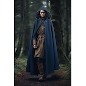 levne Pláště a pláštěnky-Retro Středověké Renesanční Přehoz Viking Ranger Elfí Lukostřelba Maškarní kostým Pánské Dámské Keltské Viking Fantazie Plesová maškaráda Večírek Dospělí Přehoz