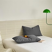abordables Sábanas y funda de almohada-Juego de 2 fundas de almohada tipo sobre de color liso - incluye dos fundas de almohada - diseño elegante y versátil - tela suave y duradera