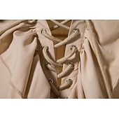 billige Topper-Punk og gotisk Kostymer i middelalderstil Renessanse Bluse / Skjorte Pirat Knekt Helfarge Kostyme Herre Pirat fantasi Royal Maskerade Ytelse Fest Maskerade Voksne Trøye