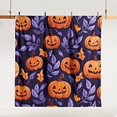 levne Sady přikrývek-halloween podzimní sada povlečení na přikrývku z dýně - obsahuje povlak na přikrývku a povlak na polštář - slavnostní a útulný design - měkká a pohodlná látka - ideální pro halloween a podzimní výzdobu domova