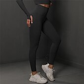 economico Leggings e collant da yoga-Per donna Pantaloni da yoga Leggings da yoga Vita Alta Yoga Allenamento in Palestra Pilates Collant Grigio scuro Nero Borgogna Spandex Gli sport Abbigliamento sportivo Elasticizzato Taglia piccola