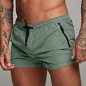 baratos shorts ativos masculinos-Homens calções atléticos Calções de treino Shorts de Corrida Shorts de Academia Bolsos Com Cordão com forro de malha Côr Sólida Respirável Secagem Rápida Curto Ginástica Roupa Diária Ginásio Esportes