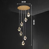 cheap Island Lights-LED Pendant Light Dimmable  1/3/5/7/10/15-Light Nordic Glass Ball Home Decor Modern Crystal Chandelier Simple Home Decoration Chandelier Dining Room Bar Counter 85-265V ONLY DIMMABLE WITH REMOTE CONTROL