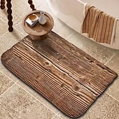 baratos Capacho-capacho tapete antiderrapante anel de árvore tronco 3d madeira log impressão área tapete tapete banho waterasorb para interior pátio ao ar livre quarto cozinha escritório