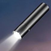 お買い得  懐中電灯-ポータブルミニ LED 懐中電灯、LED トーチ充電式 3 つの照明モード防水格納式強力ライトトーチ屋外ズームトーチ