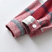 voordelige T-shirts &amp; Overhemden-Jongens 3D Ruitjes Overhemden Lange mouw Lente Herfst Modieus Basic Kinderen 4-12 jaar Revers Buiten Casual Dagelijks Normale pasvorm