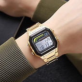 cheap Digital Watches-SKMEI Men Digital Watch Fashion Casual Business Wristwatch Luminous Stopwatch Alarm Clock Countdown Steel TPU Watch