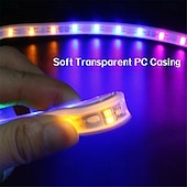 お買い得  防水ストリップライト-LED ストリップ ロープ ライト RGB 馬のランニング レース LED ストリップ ライト フレキシブル ピクセル 防水 フロー チェイス リボン テープ 屋外 EU プラグ ストリップ ライト AC220V