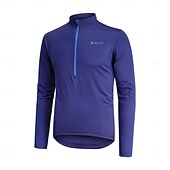 preiswerte Radtrikot Herren-ARESFUEL Herren Radtrikot Langarm Herbst Fahhrad Oberteil mit 3 Gesäßtaschen Mountainbike MTB Schnelltrocknend Atmungsaktivität Schweißableitend Schwarz Gelb Grün Spandex Sport Bekleidung