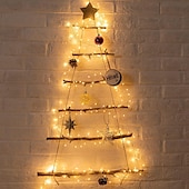 cheap Solar String Lights-Solar Waterproof Copper Wire String Lights LED Firecracker Lights 6m 200LEDs Indoor Outdoor Holiday Garden Christmas Party Halloween Decoration Multi Color Lights