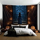 tanie Dekoracja Halloween-dekoracje halloween dziewczyna duch wiszący gobelin sztuka ścienna duży gobelin dekoracja ścienna tło zdjęcia koc zasłona dom sypialnia salon