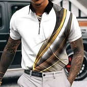 Miesten Geometrinen Vetoketjulliset poolopaidat Golfpaita Lyhythihainen Poolopaidat Kauluspaidat Business Casual Lomavaatteet Muodolliset vaatteet Festivaalivaatteet 3D-tulostus Quarter Zip Polo halpa Miesten geometrinen poolo-Miesten Geometrinen Vetoketjulliset poolopaidat Golfpaita Lyhythihainen Poolopaidat Kauluspaidat Business Casual Lomavaatteet Muodolliset vaatteet Festivaalivaatteet 3D-tulostus Quarter Zip Polo