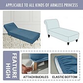 billiga Sofföverdrag-armless lounge schäslong underdrag, stretch schäslong överdrag för vardagsrum schäslong armless schäslong inomhus undercover för sovrum schäslong mjukt jacquardtyg maskintvättbar