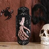 お買い得  ハロウィンの小道具の照明-ハロウィーンの悪魔の手が光り輝き、面白いドアロックを話すクリエイティブなホームデコレーションライト AAA電池駆動 1個