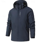 abordables Softshell, polares y chaquetas de montaña-Hombre Chaqueta Softshell Chaqueta para senderismo Al aire libre Resistente al Viento Resistente al Agua Sudadera Chaqueta cortavientos Camping / Senderismo / Espeleología Viaje Negro Blanco Azul
