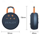voordelige Luidsprekers-ZEALOT S77 Luidspreker voor buiten Bluetooth Speaker Bluetooth TF-kaart Voor buiten Waterbestendig Stereogeluid Spreker Voor PC Laptop Mobiele telefoon