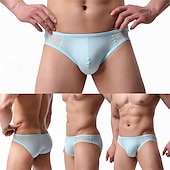 cheap Men&#039;s Briefs Underwear-Men&#039;s 1 PCS Boxers Underwear Boxer Shorts Nylon Breathable Soft Comfortable Plain Mid Rise Black White