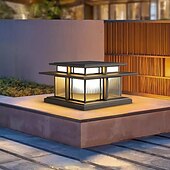 baratos luzes de parede ao ar livre-luz de parede externa led branco quente 35/42 cm 1 luz estilo chinês luzes de coluna à prova d&#039;água luzes de poste de pátio e27 lâmpada de poste de acrílico transparente 110-240v