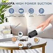 cheap Vacuum Cleaners-Car Vacuum Portable Handheld Vacuum Cleaner 4-in-1 Compact Vacuum for Car Cleaning Electric Mini Vacuum with 3 Nozzles