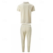 economico camicia da uomo con bottoni-Per uomo Camicia Completo di camicia Camicia estiva Camicia con bottoni Maglietta informale Camicia da spiaggia Nero Bianco Blu Kaki Grigio Manica corta Liscio Collo ripiegabile Hawaiano Per eventi 2
