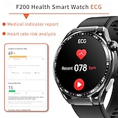 お買い得  スマートブレスレット-696 F200 スマートウォッチ 1.55 インチ スマートブレスレット ブルートゥース 歩数計 着信通知 睡眠サイクル計測器 と互換性があります サムスン 男性 ハンドフリーコール メッセージ受信通知 IP 67 46mmの時計ケース