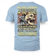 preiswerte Herren -Grafik -T -Shirt-Herren Mechanische Teile Buchstabendruck T Shirt T-Shirt 100% Baumwolle Kurzarm Grafik Hemd Schwarz Dunkelblau Leicht Blau Bequemes T-Shirt Straße Sport im Freien Modedesigner-Kleidung