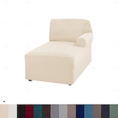 baratos Cobertura de Sofa-capa de chaise lounge capas de cadeira elásticas de luxo para sala de estar capa de chaise lounge com braço duplo capa de chaise lounge para quarto chaise tecido jacquard macio lavável à máquina
