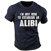 abordables Camiseta gráfica para hombres-Hombre Letra Estampados Camiseta Camisetas gráficas Algodón Manga Corta Gráfico Camisa Negro Verde Trébol Azul Oscuro Camiseta cómoda Exterior Calle Ropa de diseñador de moda