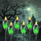 billige Halloween utendørs-solenergi utendørs flimrende flamme lys, halloween jul solar fakkel sti lys vanntett lampe landskap dekorasjon belysning dekorere for utendørs hage sti camping griller