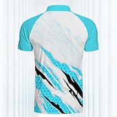  Bărbați Tricouri polo sport Cămașă de golf Manșon scurt Tricouri de polo Cămăși cu guler Casual Îmbrăcăminte sportivă Îmbrăcăminte de vacanță Imprimare 3D Nasturi Vară Primăvară Portocaliu