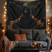 tanie Dekoracja Halloween-dekoracje halloween dziewczyna duch wiszący gobelin sztuka ścienna duży gobelin dekoracja ścienna tło zdjęcia koc zasłona dom sypialnia salon