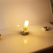 baratos Luzes LED de Dois Pinos-Lâmpada led cob g6.35 bi-pin tipo jc 4w ac/dc 12v para armário sob o teto do armário mesa pingente lustre luzes de acento