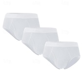 preiswerte Boxershorts für Herren-Herren 3 Pack Unterwäsche Boxer Boxer-Shorts Patchwork Hauptstadt Atmungsaktiv Weich Komfortabel Farbblock Mittlere Hüfthöhe Schwarz+Weiß+Grau Schwarz