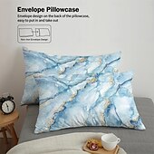 baratos Conjuntos de capa de edredão-Conjunto de capa de edredom de 3 peças com padrão abstrato de mármore nórdico para hotéis, quartos de hóspedes e hotéis, conjunto de cama confortável