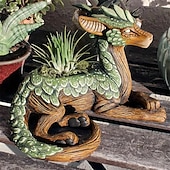economico Statue-fioriera succulenta drago, statua custode del giardino creativo, scultura ideale  &amp; figurine, decorazioni per la casa, regali
