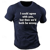 abordables Camiseta gráfica para hombres-Hombre Letra Estampados Camiseta Camisetas gráficas Algodón Manga Corta Gráfico Camisa Negro Verde Trébol Azul Oscuro Camiseta cómoda Exterior Calle Ropa de diseñador de moda